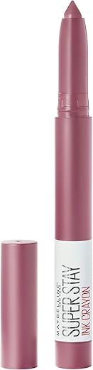 Maybelline Super Stay Ink Crayon Lipstick Makeup, Precision Tip Matte Lip Crayon With Built-In Sharpener, Longwear Up To 8Hrs, Stay Exceptional, Purple Beige, 1 Count