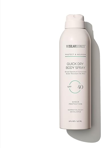 Mdsolarsciences Quick Dry Body Spray Spf 40, Dermatologist Developed, Vitamin C, Indian Gooseberry, Fast-Drying Sunscreen Provides 80 Minutes Of Water-Resistant Broad Spectrum Sun Protection, 6 Fl Oz