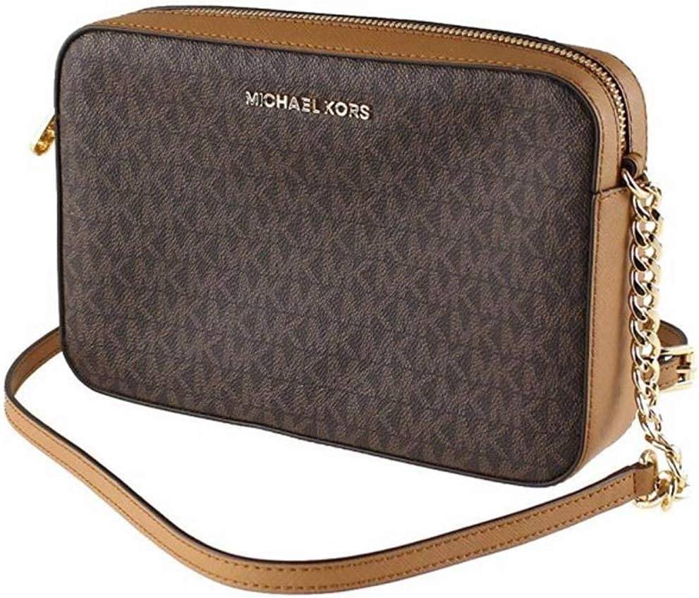 Michael Kors Women'S Jet Set Item Lg Crossbody (Brown)