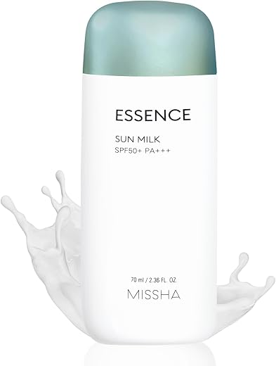 Missha All Around Safe Block Essence Sun Milk Spf50+ /Pa+++ 70Ml I Hydrating Face Sunscreen Uv Protection