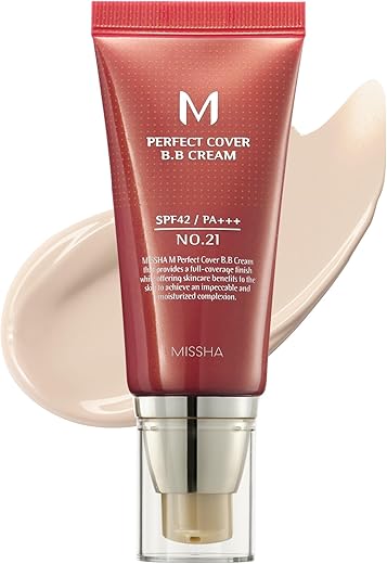 Missha M Perfect Bb Cream No.21 Light Beige For Bright Skin Spf 42 Pa +++ 1.69 Fl Oz - Tinted Moisturizer For Face With Spf