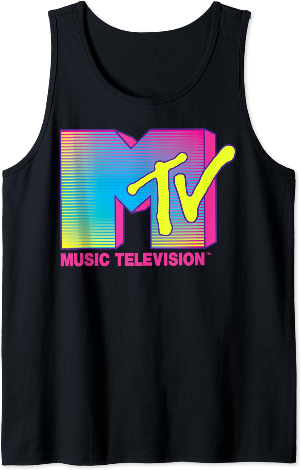 Mtv Logo Fluorescent Colors Tank Top