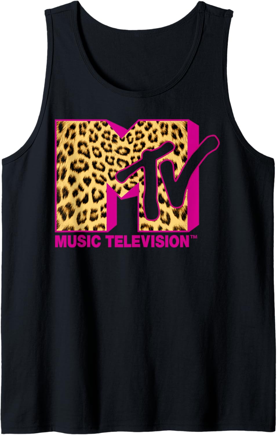 Mtv Logo Leopard Print Tank Top