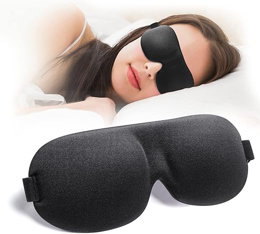 Newvanga Sleep Mask For Back And Side Sleeper, 100% Block Out Light, Eye Mask Sleeping Of 3D Night Blindfold, Ultralight Travel Eye Cover