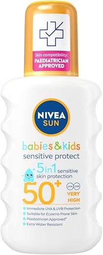 Nivea Kids Protect And Sensitive Sun Spray With Spf 50+ Very High - 200 Ml