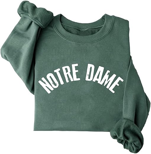 Notre Dame Sweatshirt, College Team Unisex Sweatshirt, Notre Dame Shirt, College Sweatshirts Women Men