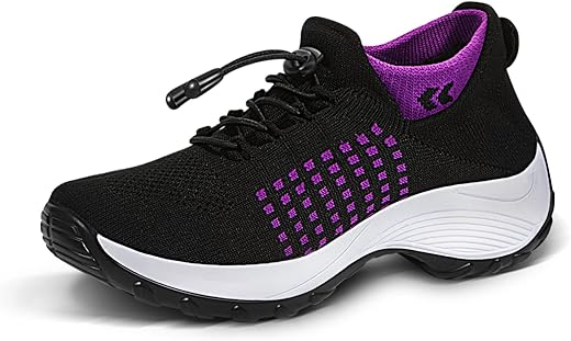 Orthopedic Sneakers Breathable Women Walking Shoes Slip On Trainers Women'S Comfortable Casual Ladies Athletic Shoe Thick Bottom