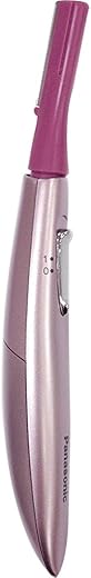 Panasonic Women’s Facial Hair Remover And Eyebrow Trimmer With Pivoting Head, Includes 2 Gentle Blades For Brow And Face And 2 Eyebrow Trim Attachments, Battery-Operated – Es2113Pc