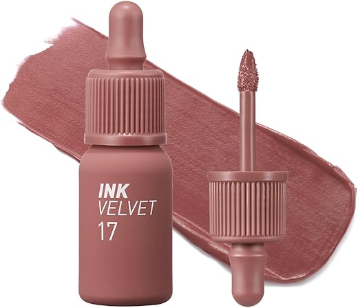 Peripera Ink The Velvet Lip Tint, High Pigment Color, Longwear, Weightless, Not Animal Tested, Gluten-Free, Paraben-Free (017 Rosy Nude)