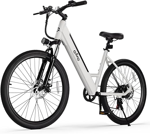 Qlife Cityone Electric Bike For Adults 26&Quot; Step-Through Ebike With 2.1&Quot; Tire,Ul2849 Certified Built-In Removable Battery,Peak 500W Motor Ebikes With 7 Speed Commuter E Bicycle