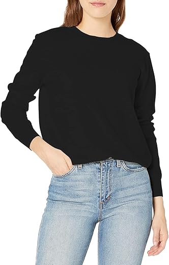 Qualfort Women'S Crewneck Sweater Pullover Soft Knitted Sweaters