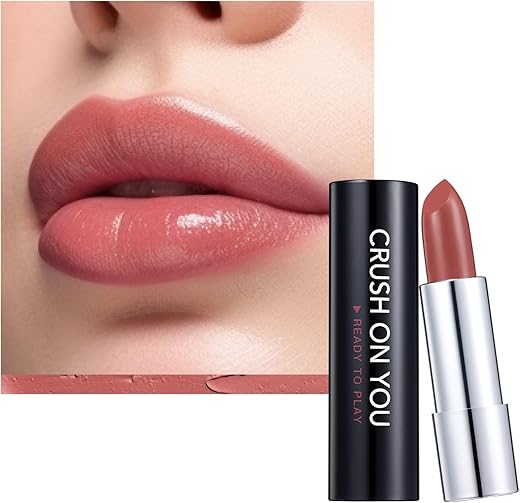 Ready To Shiine Matte Lipstick For Women, Creamy Satin Finish, Burnt Sienna With A Rosy Orange Twist And Brownish Color, Vegan, Smooth Sheer Moisturizing, Crush On You 302 Close To You