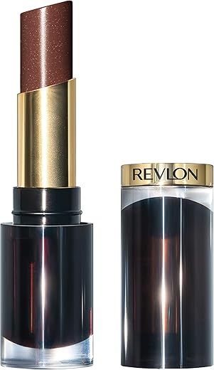 Revlon Super Lustrous Glass Shine Lipstick, Flawless Moisturizing Lip Color With Aloe, Hyaluronic Acid And Rose Quartz, Chocolate Luster (010), 0.15 Oz