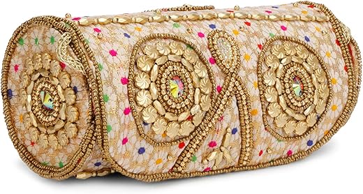 Round Women Sizzling Jaipuriya Style Hand-Cum-Wedding Clutch