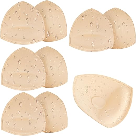 Sermicle Waterproof Swimsuit Bra Pad Inserts 4 Pairs, Push Up Bra Pads Sewn Padded For Bikini Sports Bra A/B Or C/D,D/E Cup