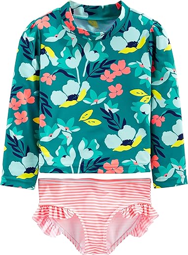 Simple Joys By Carter'S Girls' 2-Piece Assorted Rashguard Sets