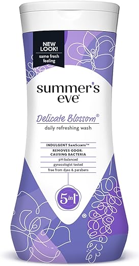 Summer'S Eve Delicate Blossom Daily Refreshing All Over Feminine Body Wash, Removes Odor, Feminine Wash Ph Balanced, 15 Fl Oz