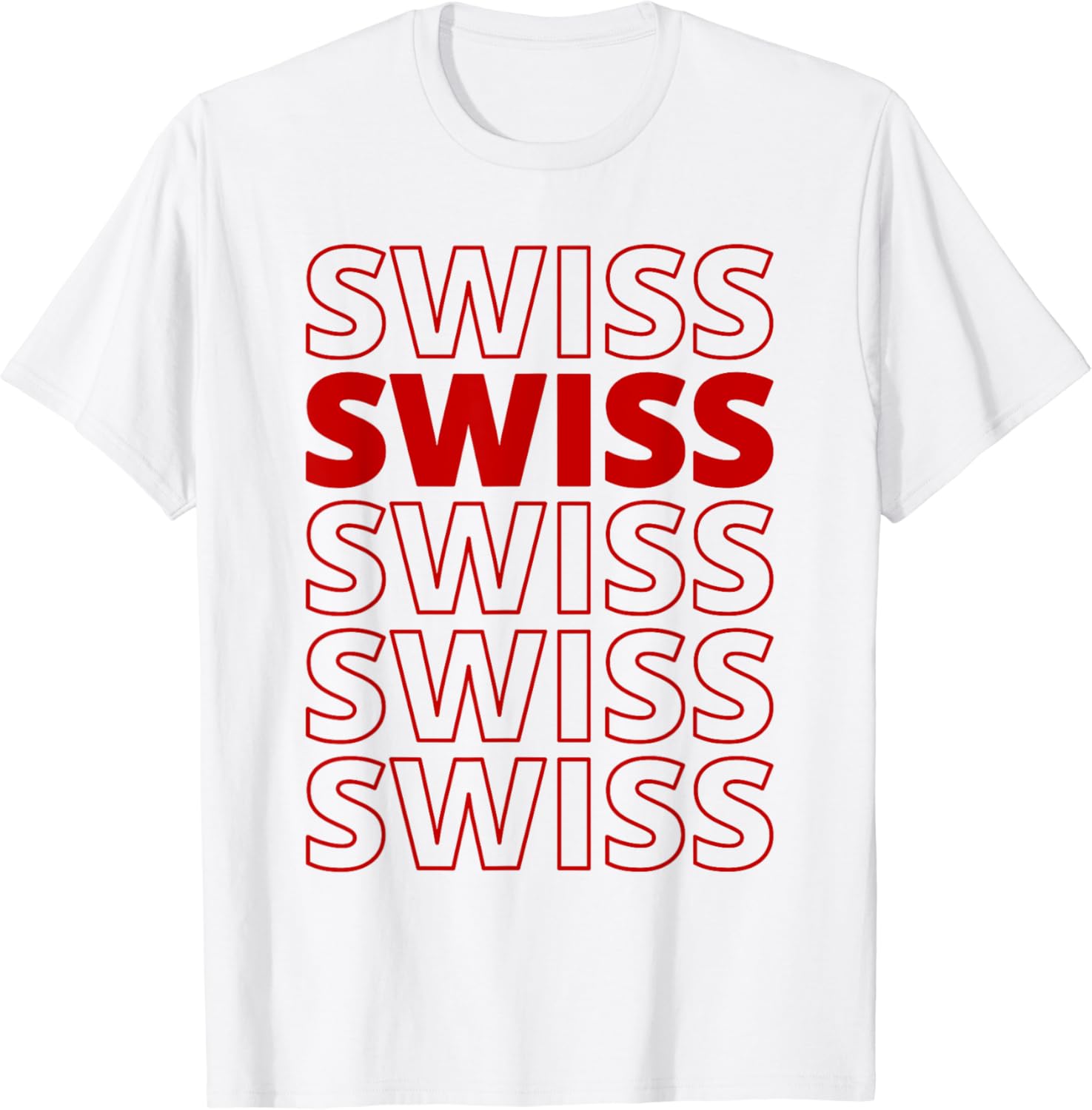 Swiss Heritage Roots Aesthetic Modern Design T-Shirt