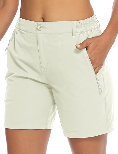 Tbmpoy Women'S 5&Quot;/6&Quot; Hiking Cargo Shorts Quick Dry With Pockets Work Golf Short Lightweight Outdoor Active Summer For Women