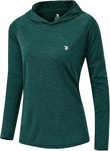 Tbmpoy Womens Upf 50+ Sun Protection Hoodie Shirt Long Sleeve Fishing Hiking Outdoor Uv Shirt Lightweight