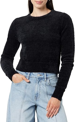 The Drop Women'S Juliana Cropped Eyelash Sweater