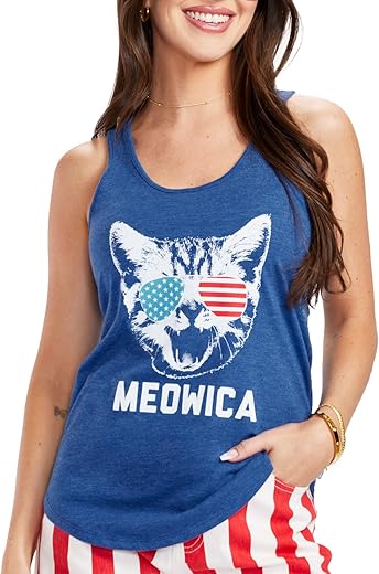 Tipsy Elves Women’s 4Th Of July Tank Tops Cute Patriotic American Flag Shirt Sleeveless July Fourth Outfits