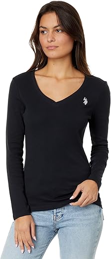 U.s. Polo Assn. Juniors' Ribbed V-Neck T-Shirt