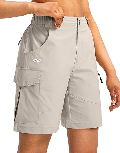 Viodia Women'S 7&Quot; Hiking Cargo Shorts With Pockets Quick Dry Lightweight Shorts For Women Golf Casual Summer Shorts