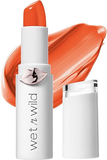 Wet N Wild Mega Last High-Shine Lipstick Lip Color, Infused With Seed Oils For A Nourishing High-Shine, Buildable &Amp; Blendable Creamy Color, Cruelty-Free &Amp; Vegan - Tanger-Ring The Alarm