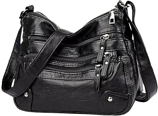 Witery Crossboby Bag For Women - Soft Pu Leather Multi-Pocket Shoulder Bag Handbag With Adjustable Strap