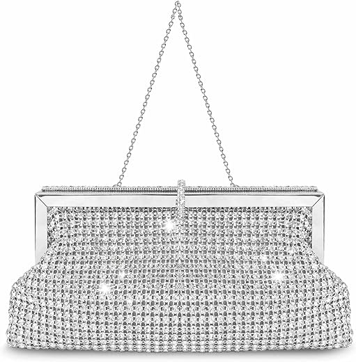 Women'S Rhinestone Clutch Crystal Purse Sparkling Evening Clutch Glitter Bridal Formal Bag