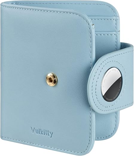 Womens Small Wallet For Airtag Rfid Blocking Vegan Leather Airtag Wallet For Women