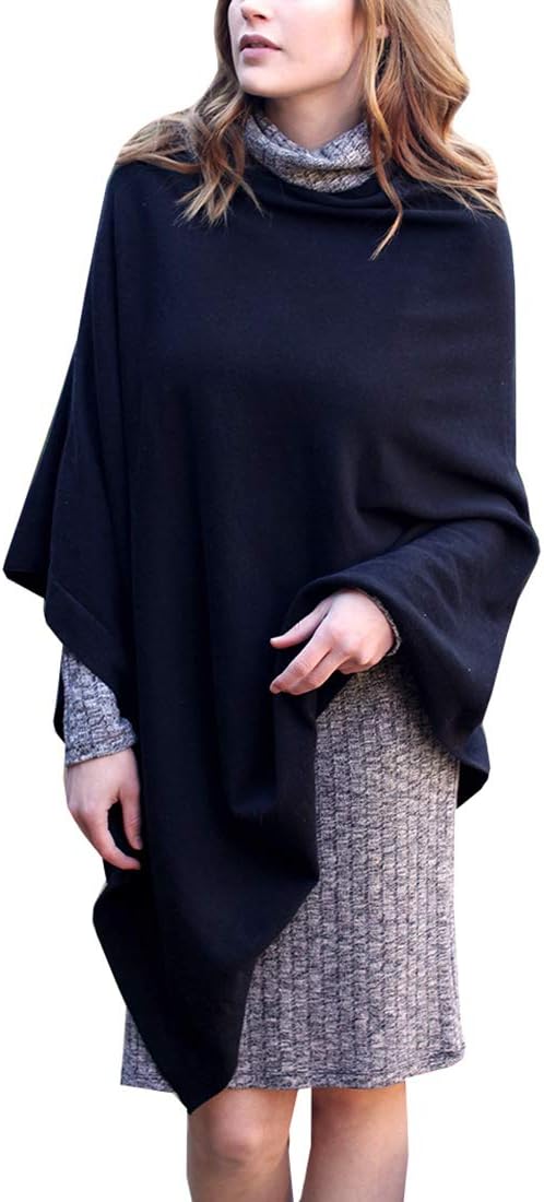 Women'S Sweater Knit Poncho Pullover Wrap Organic Cotton - Loving Thread