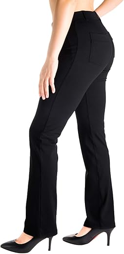 Yogipace,Belt Loops,Women'S Petite/Regular/Tall Straight Leg Yoga Dress Pants