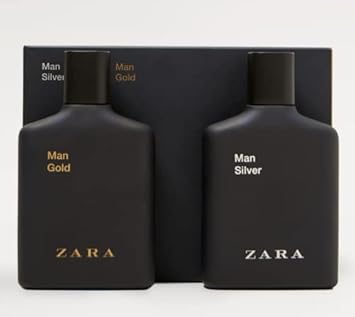 Zara Man Gold + Zara Man Silver Edt 100 Ml (3.4 Fl. Oz).