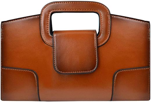 Zlmbagus Women Vintage Flap Tote Top Handle Satchel Handbags Pu Leather Clutch Purse Shoulder Bag