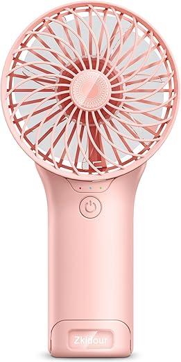 2024 Upgrade Handheld Portable Fan Longer Lasting Max 20Hrs Working Time, 4 Speeds Strong Wind Usb Rechargeable Personal Mini Fan Desk Fan For Girls Women Kids Traveling Outdoor Office-Pink