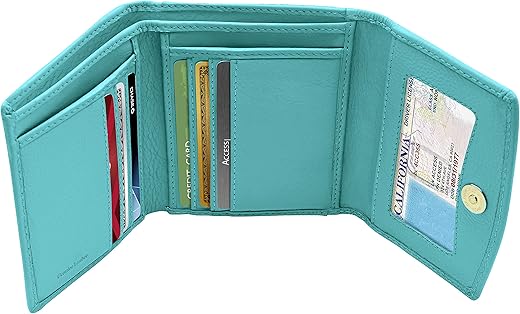 Access Denied Real Leather Small Wallets For Women - Compact Ladies Credit Card Holder With Coin Purse Rfid Holiday Gifts For Her