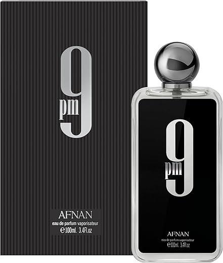 Afnan 9 Pm For Men Eau De Parfum Spray, 3.4 Ounce