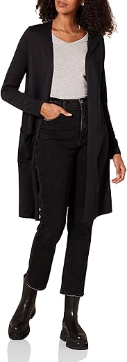 Amazon Essentials Women'S Lightweight Longer Length Cardigan Sweater (Available In Plus Size)