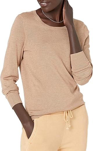 Amazon Essentials Women'S Long-Sleeve Lightweight Crewneck Sweater (Available In Plus Size)