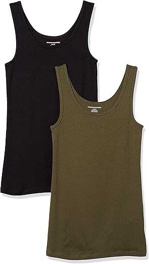 Amazon Essentials Women'S Slim-Fit Tank, Pack Of 2