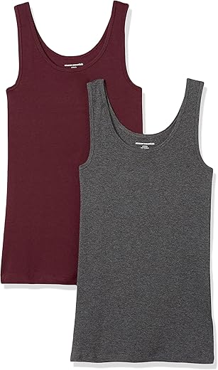 Amazon Essentials Women'S Slim-Fit Tank, Pack Of 2