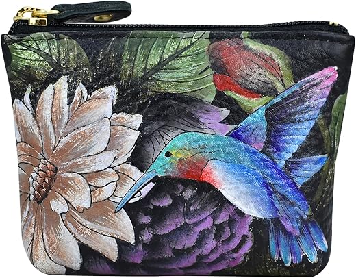 Anuschka Women’s Leather Coin Purse | Genuine Soft Leather | Hand-Painted Original Art