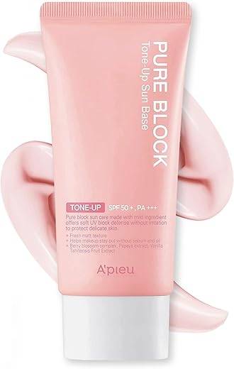 A'Pieu Pure Block Tone Up Sunscreen Base Spf50+/Pa+++ 50Ml | Tone-Up Reef Safe Korean Sunscreen For Makeup Base