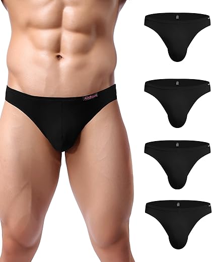 Avidlove Mens Bikini Underwear Low Rise Briefs Microfiber Underpants 4 Pack