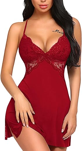 Avidlove Women Lingerie Lace Chemise Sleepwear Babydoll Teddy Lingerie