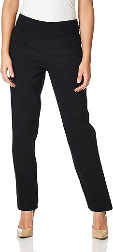 Briggs New York Women'S Super Stretch Millennium Welt Pocket Pull On Career Pant (Average &Amp; Short Length)