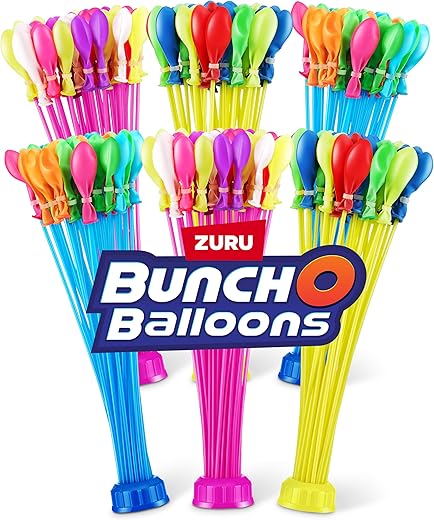 Bunch O Balloons Crazy Color By Zuru, 200+ Rapid-Filling Self-Sealing Water Balloons For Outdoor Family, Friends, Children Summer Fun, Amazon Exclusive (6 Pack)