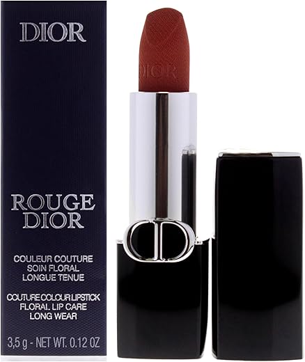 Christian Dior Rouge Dior Velvet Lipstick - 100 Nude Look For Women - 0.12 Oz Lipstick (Refillable)